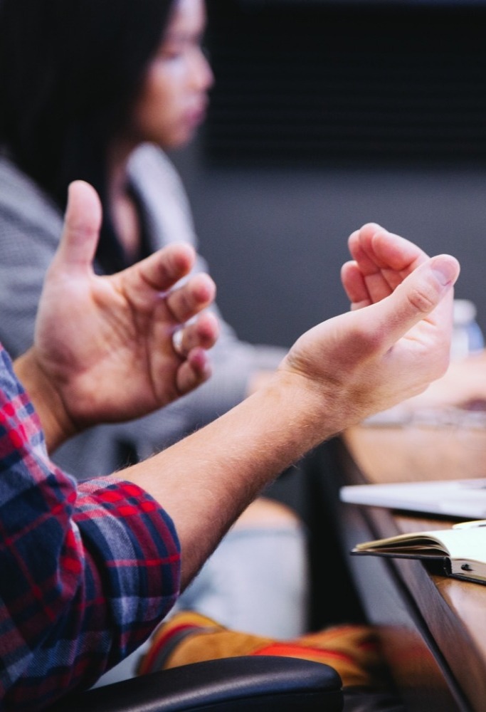 Les mains d'un homme